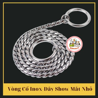 Vòng cổ inox - dây xích inox - dây show mắt nhỏ cho thú cưng