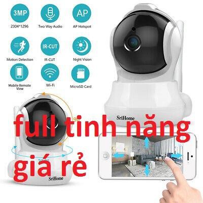 Combo Camera IP srihome Tiếng Việt Và Thẻ Nhớ