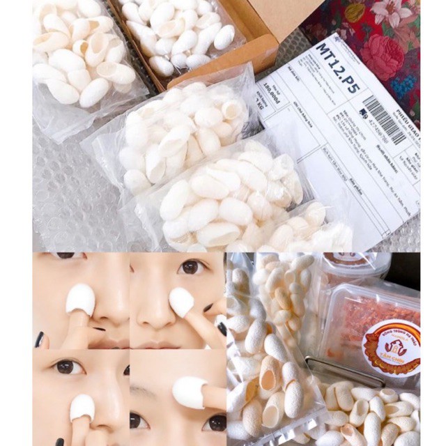 Kén Tơ Tằm Sạch rửa mặt tẩy tế bào chết, massage dưỡng mềm mịn da, 100% thiên nhiên chất lượng cao