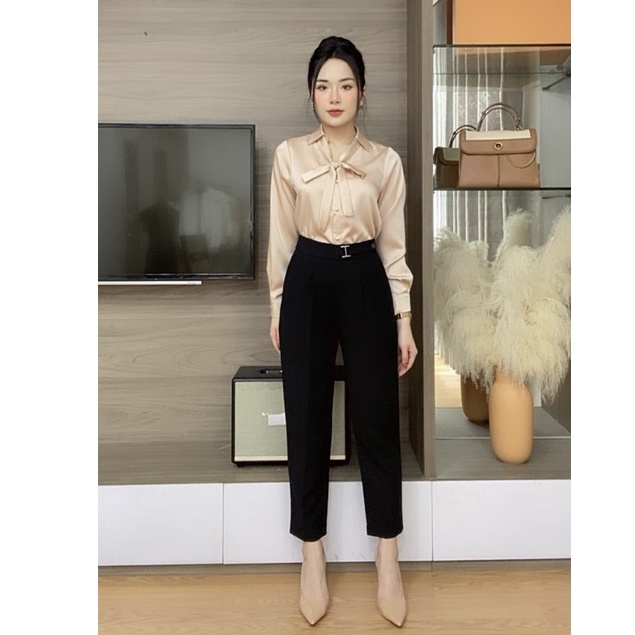 Quần Baggy Công Sở Nữ Kèm Đai Vuông Zym's House - K45