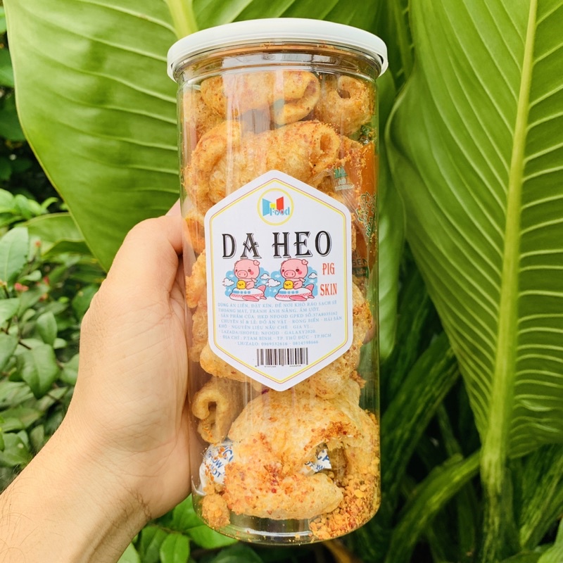 DA HEO CHIÊN GIÒN - DA HEO SỐT MẮM HÀNH LOẠI NGON LON 250.GRAM