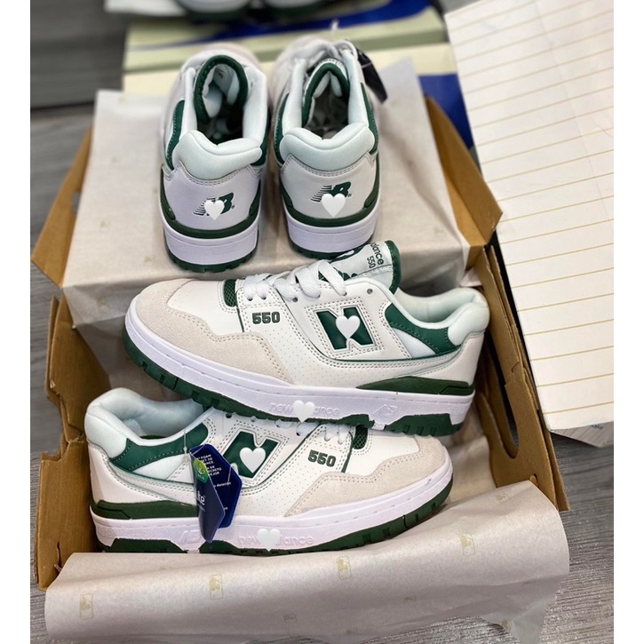 Giày thể thao sneaker nam nữ NB550 màu xanh lá