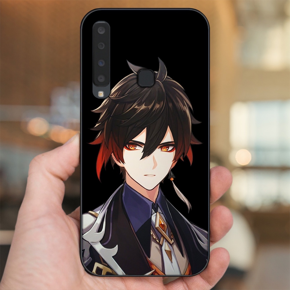 Ốp lưng Samsung A9 2018 viền đen in hình Zhongli Genshin Impact