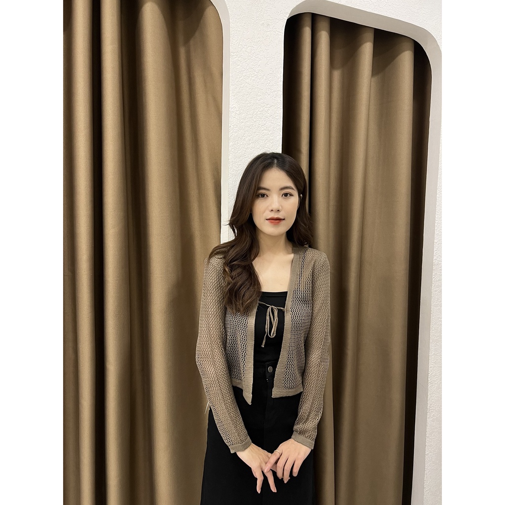 Áo cardigan len lưới dây buộc A2399 SUSTORE