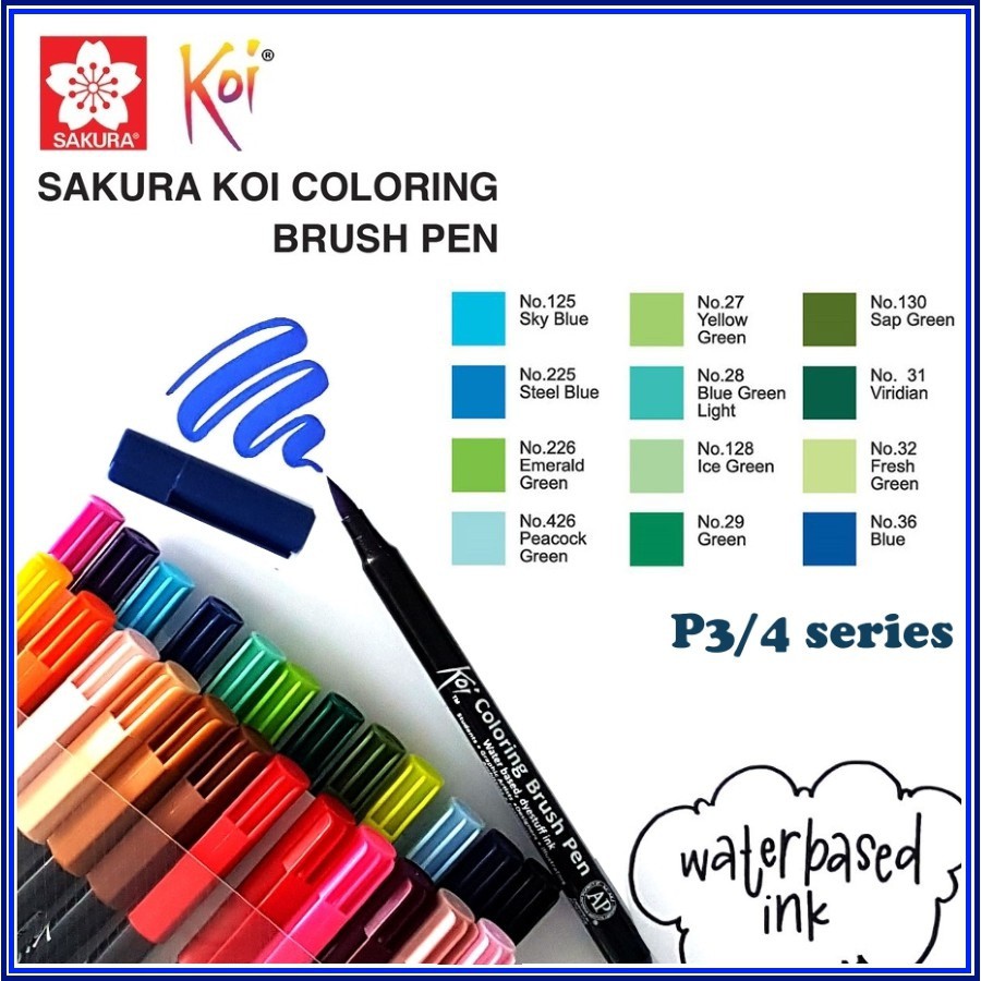BÚT CỌ SAKURA KOI COLORING BRUSH PEN ( P3)