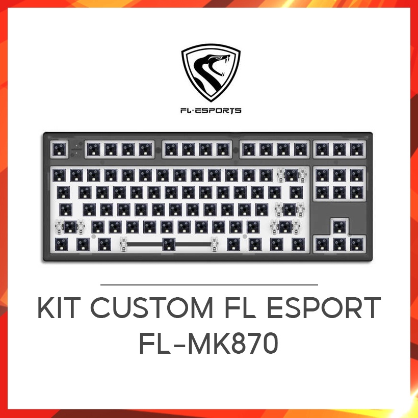 [Mã ELHAMS5 giảm 6% đơn 300K] KIT custom FL Esport FL-MK870 không dây Mạch xuôi | 3 Mode – Hotswap – RGB