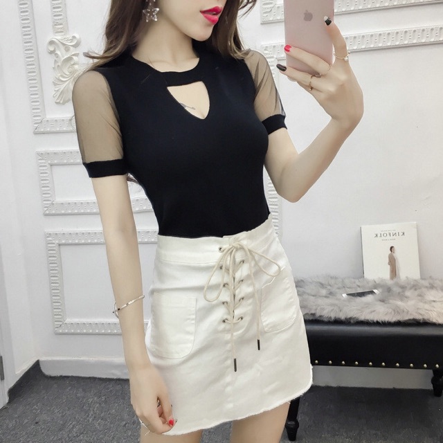 Áo cổ cách điệu