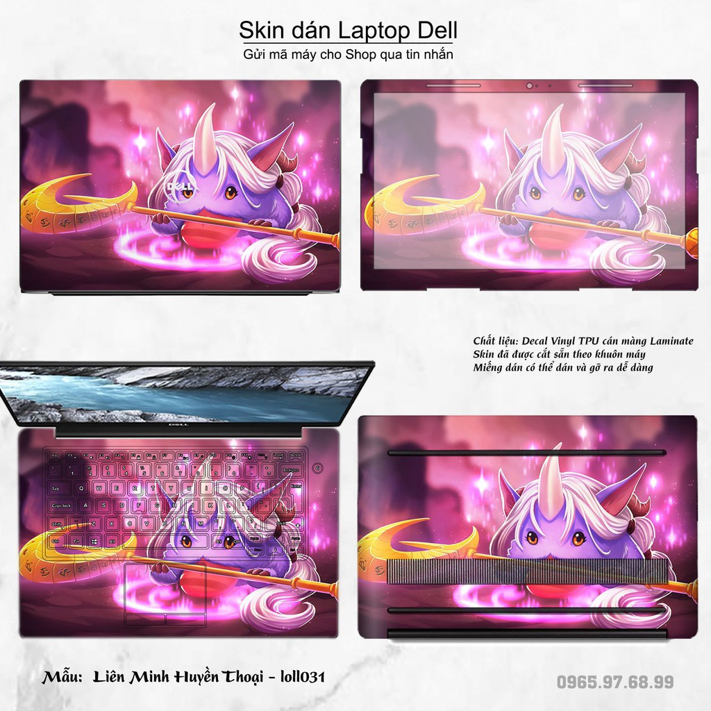 Skin dán Laptop Dell in hình Liên Minh Huyền Thoại nhiều mẫu 4 (inbox mã máy cho Shop)