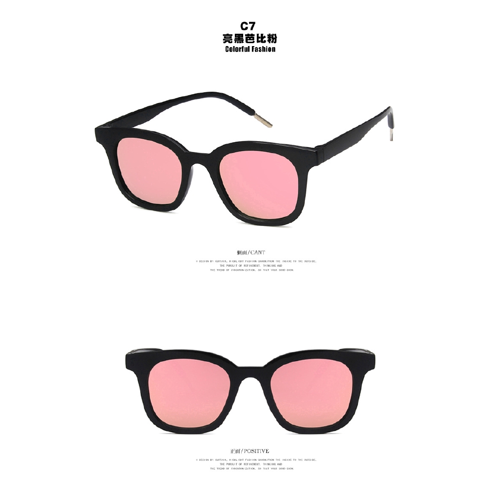 Kính mát tráng gương gọng vuông thời trang cho nam SAMJUNE