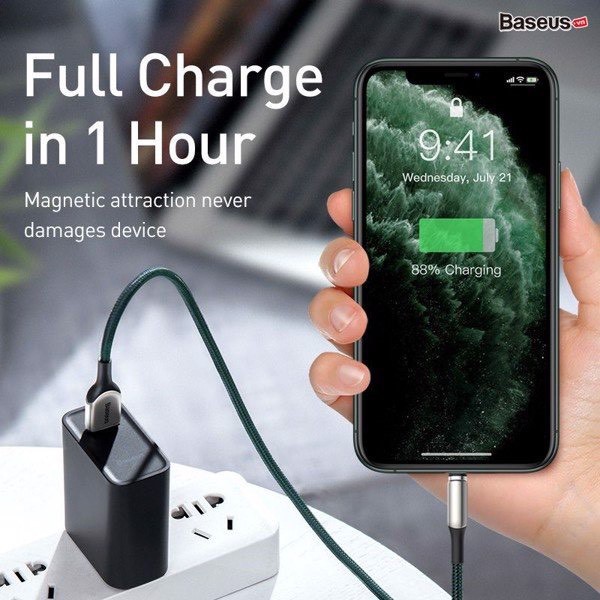 Cáp sạc từ tính thế hệ mới Baseus Zinc Magnetic Lightning/ Type C/ Micro cho Smartphone/ Tablet Cable