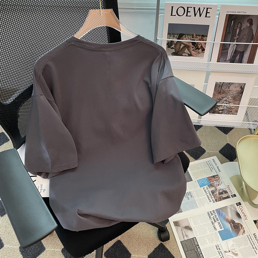 NRVP Áo thun tay ngắn cổ tròn 100% cotton thời trang phong cách Hàn Quốc cho nữ