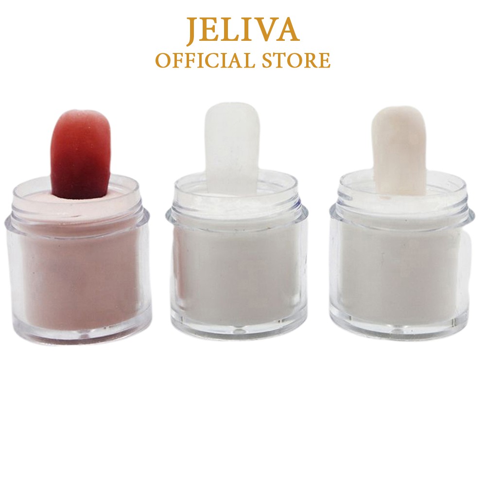 Bột trắng clear ombre JELIVA đắp móng nặn hoa hũ 10g