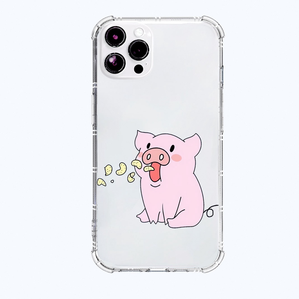 Ốp lưng iphone heo cute trong suốt chống sốc ốp đôi cho iphone 11 13 pro max 12 14 pro max plus mini x r s max 6 s 7 8 p