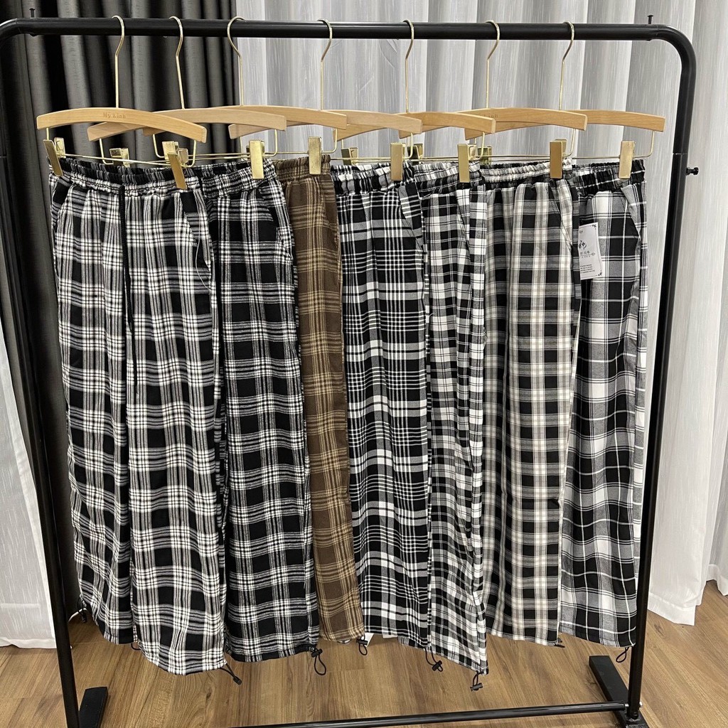 Quần Kẻ Caro Nữ, Quần Caro Bo Gấu Rút Dây Dáng Thể Thao Hàng QC Loại 1 Chất Thô (Ảnh Thật Và Video Tự Quay) | BigBuy360 - bigbuy360.vn