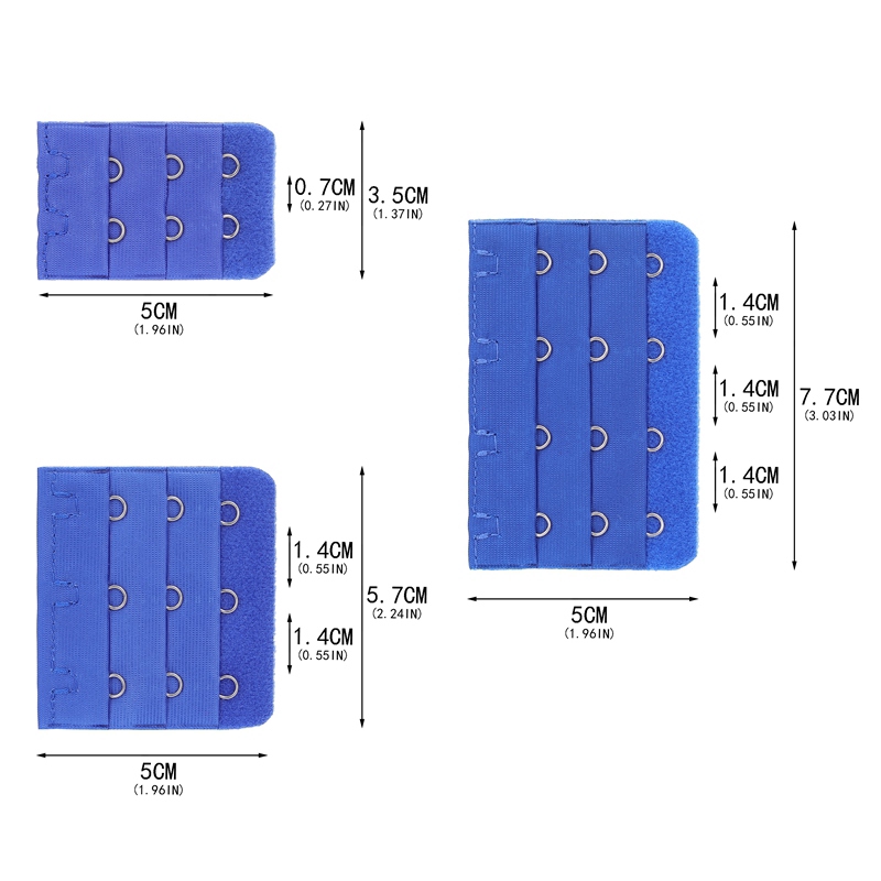 Bộ 3 miếng nối dài dây áo ngực nữ 2/3/4 móc