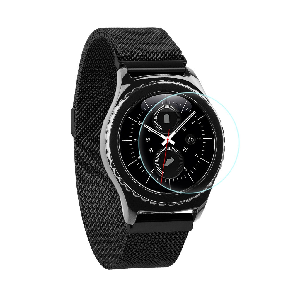 Set 2 Kính Cường Lực Bảo Vệ Màn Hình Samsung Galaxy Watch S3 Frontier. 46 mm 42 mm Gear Sport S2 9h 2.5d Kèm Phụ Kiện