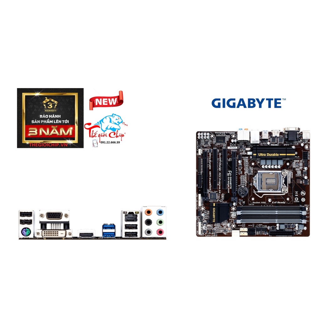 [HCM]Bo Mạch Chủ (Mainboard) GIGABYTE B85M-D3H (CTY Box-3 Năm)