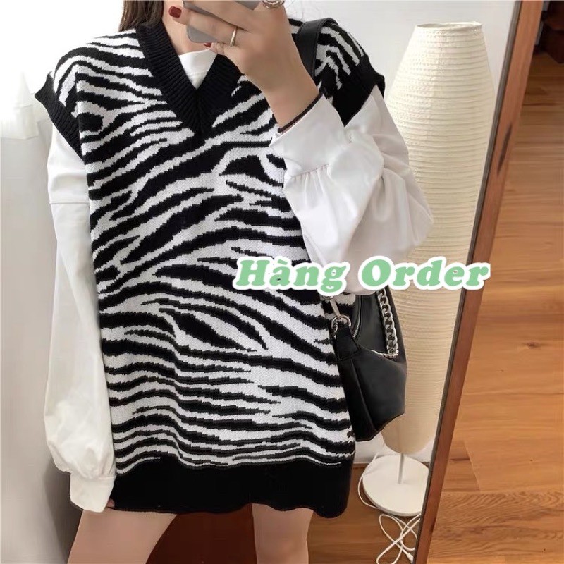 GILE SỌC VẰN HOTREND 🦓 ÁO 3 LỖ CỔ V NỮ ĐẸP🦓