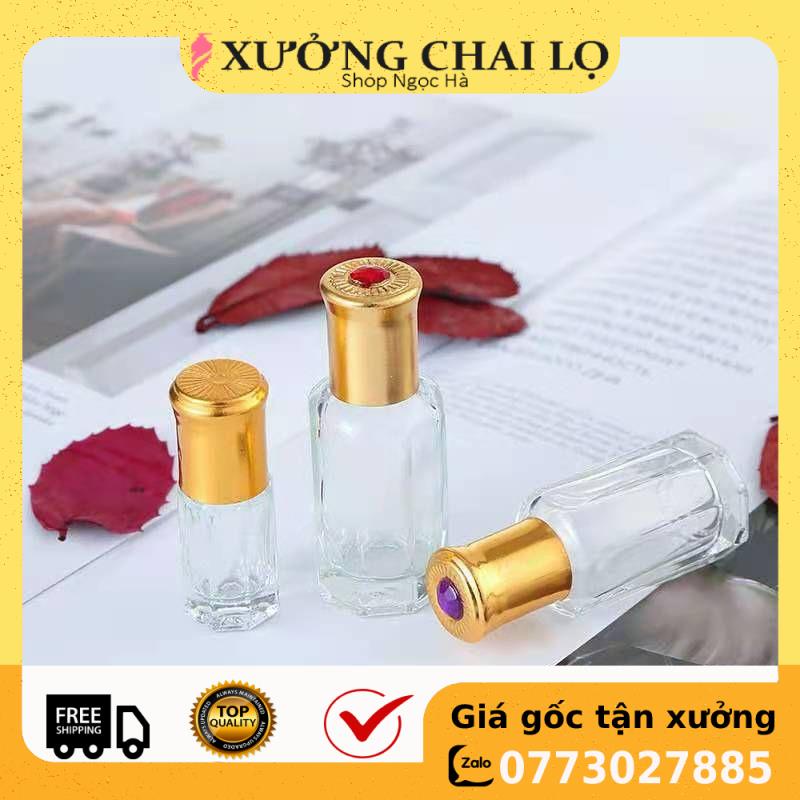 [GIÁ RẺ NHẤT] Lọ Chiết Nước Hoa Dubai ❤ [3ml,6ml] Vỏ lọ bi lăn Ruby rỗng đựng dầu thơm , phụ kiện du lịch