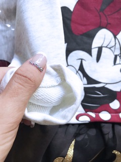 Váy nỉ da cá mickey bé gái