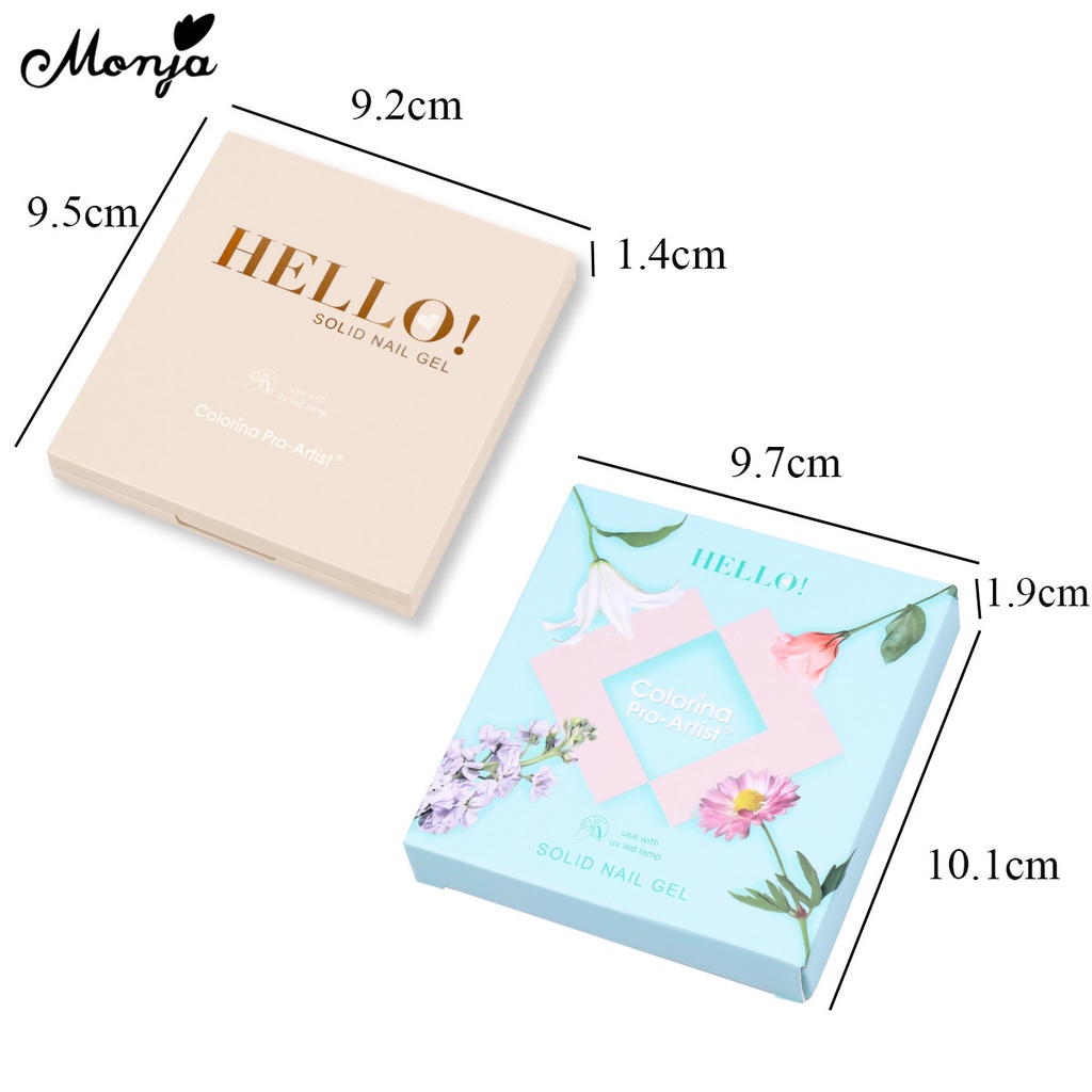 Bảng gel sơn móng tay MONJA 16 màu sắc kết hợp đa năng tiện lợi
