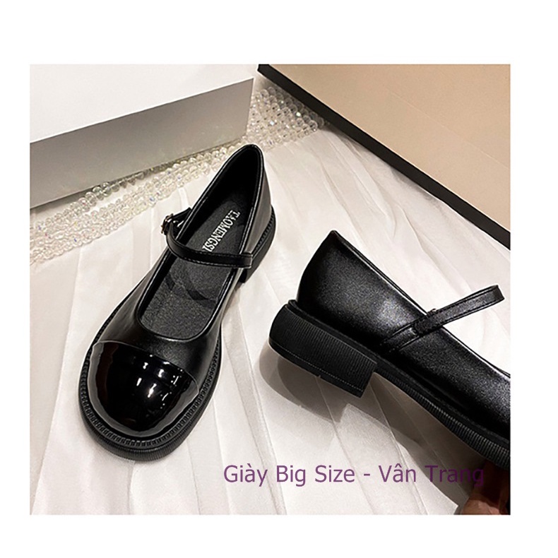 Giày da đế thấp big size Mary Jane size 35-43