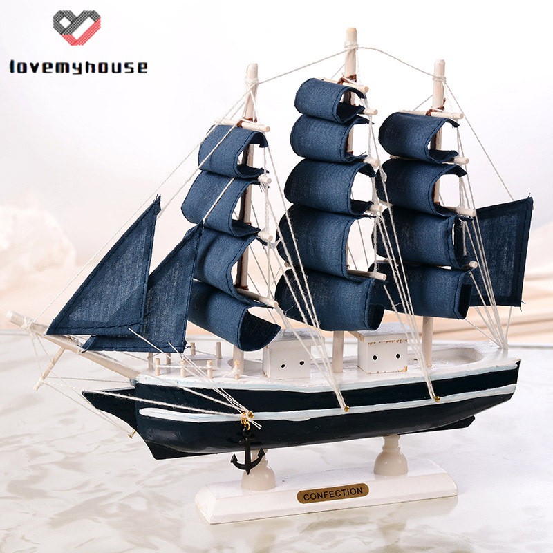 Mô hình tàu buồm bằng gỗ dùng trang trí chất lượng cao
