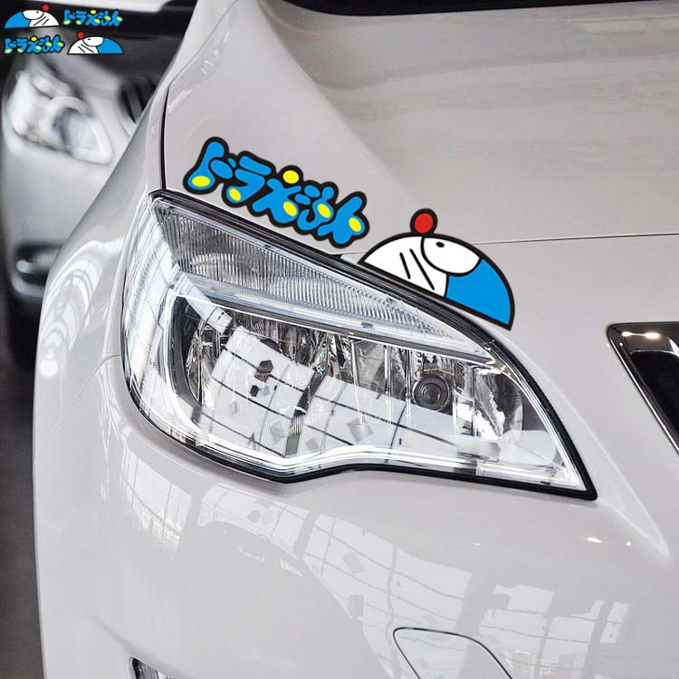 Kiss doraemon Miếng Dán Trang Trí Gương Chiếu Hậu Xe Hơi Chống Thấm Nước Họa Tiết Hoạt Hình Dễ Thương