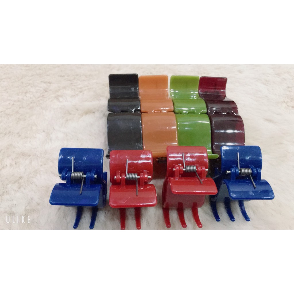 SET 12 Kẹp Càng Cua 5 Răng Trơn bóng nhiều màu