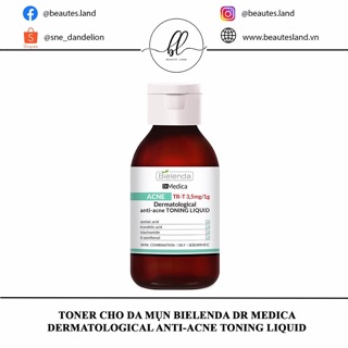 Toner cấp nước, hỗ trợ giảm mụn và giảm viêm Bielenda Dr Medica Dermatological Anti Acne Toning Liquid 250ml