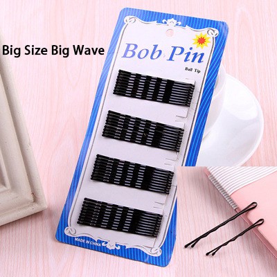 Vỉ kẹp ghim tóc, kẹp tăm đen cài tóc bằng thép không gỉ ( vỉ 36 c )