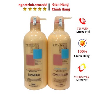 CẶP DẦU GỘI - XẢ DƯỠNG SINH CAO CẤP KENDY 500ml -  800ml  mềm mượt, ngăn rụng, ngăn dầu, ngăn gàu