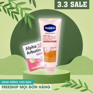 [Mua 1 tặng 1] Vaseline 50X - Kem và sữa dưỡng ẩm toàn thân, giúp da mềm mịn trắng sáng.