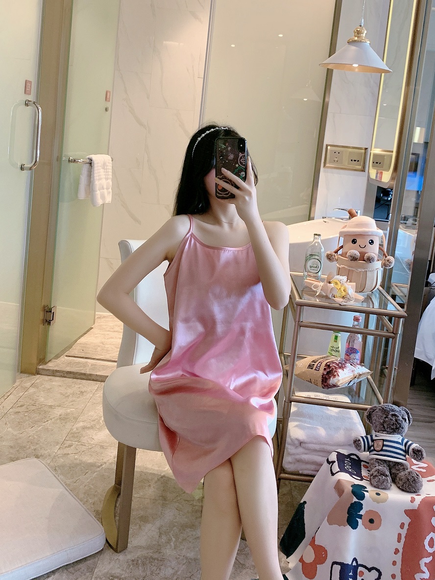 Đầm Ngủ Không Tay Vải Phi Bóng Phong Cách Hàn Quốc Quyến Rũ Dành Cho Nữ | BigBuy360 - bigbuy360.vn