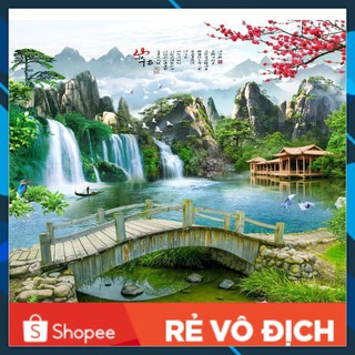 Tranh lụa 3d cao cấp 1m x 2m