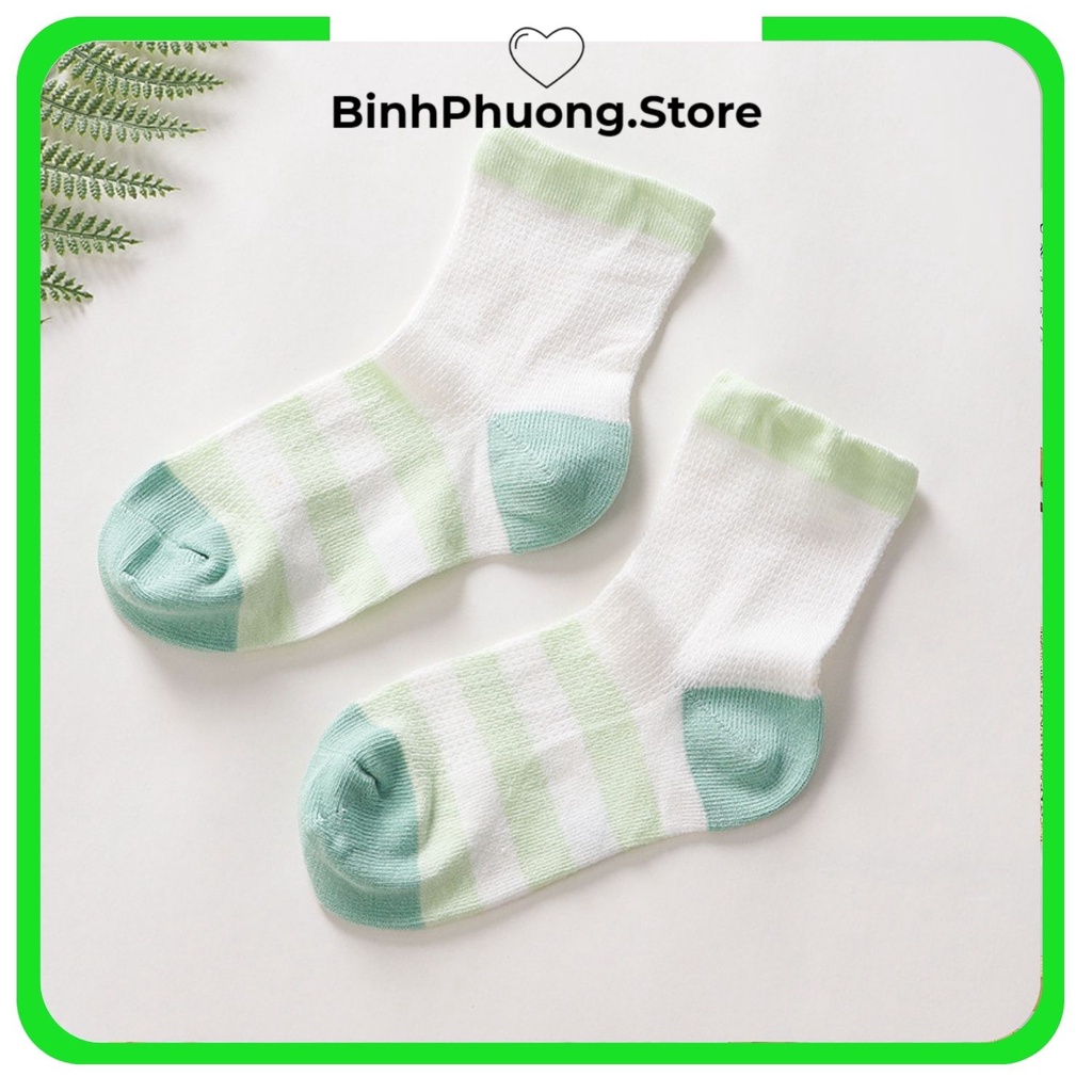 Tất Trẻ Em, Tất Cao Cổ Cotton Nhập Khẩu Cho Bé Trai Gái Sơ Sinh 0 12 Tháng 1 2 3 4 5 6 7 8 Binhphuong.store