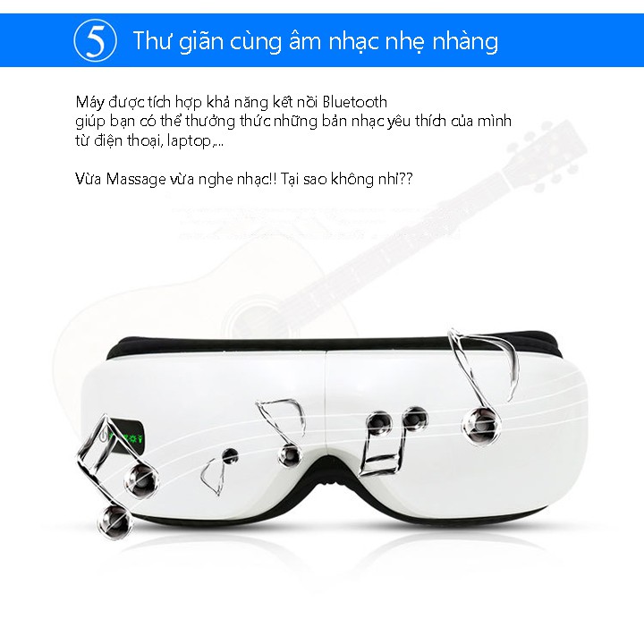 Máy massage mắt thông minh Bluetooth EYE CARE phiên bản 2021