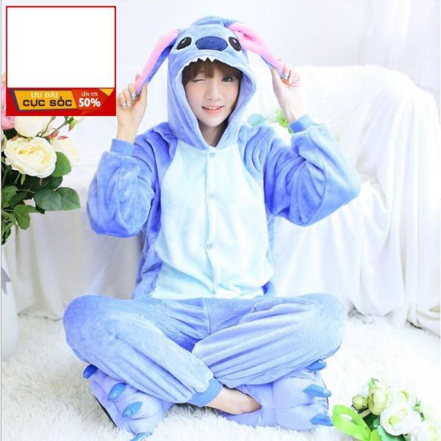 Bộ Đồ Thú Stitch Xanh, Hồng ❤️ FREESHIP ❤️