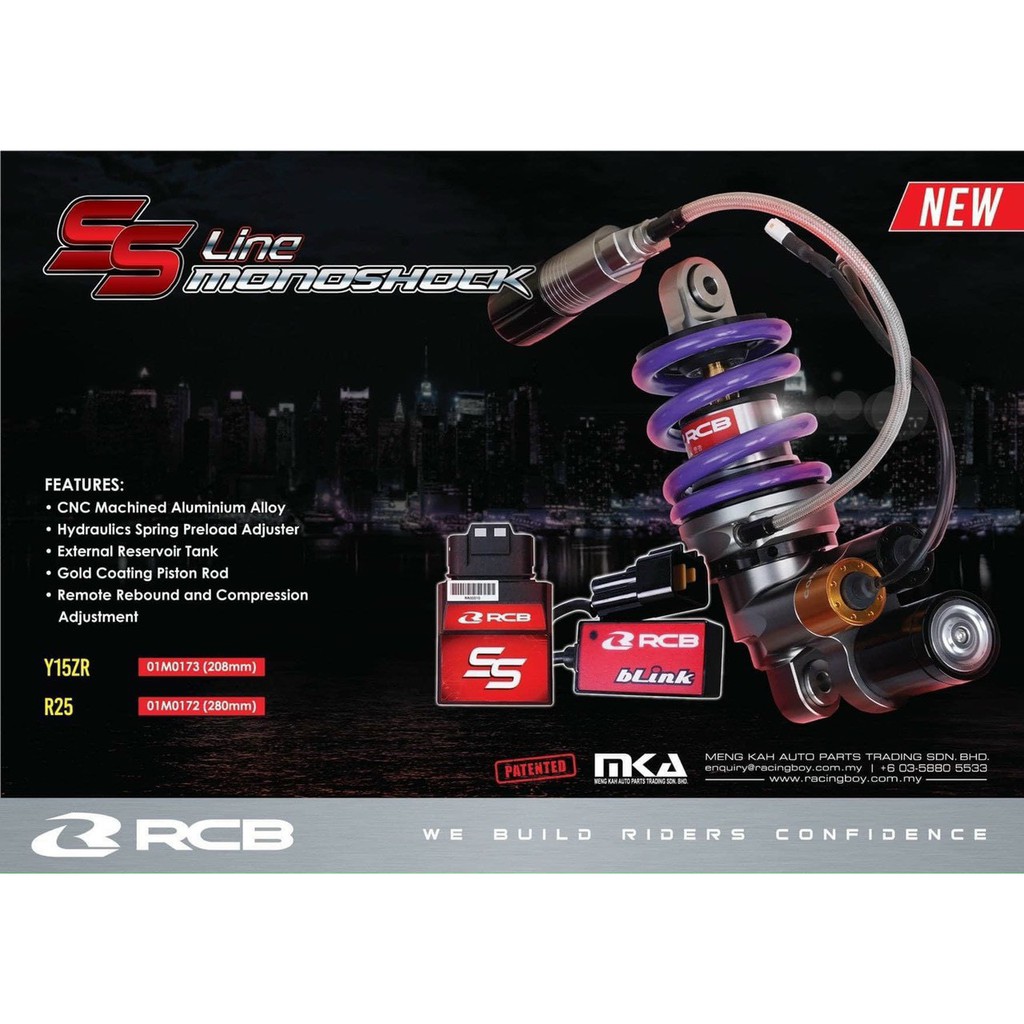 PHUỘC CHỈNH ĐIỆN RACINGBOY SS-LINE MONOSHOCK CHO Ex150/Ex155