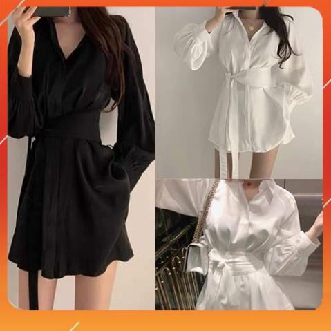 FREESHIP - Bộ Áo Vest Dây Eo Kèm Quần , Set Áo Dài Nữ Quần Đùi Chất Đũi 2 Màu X002