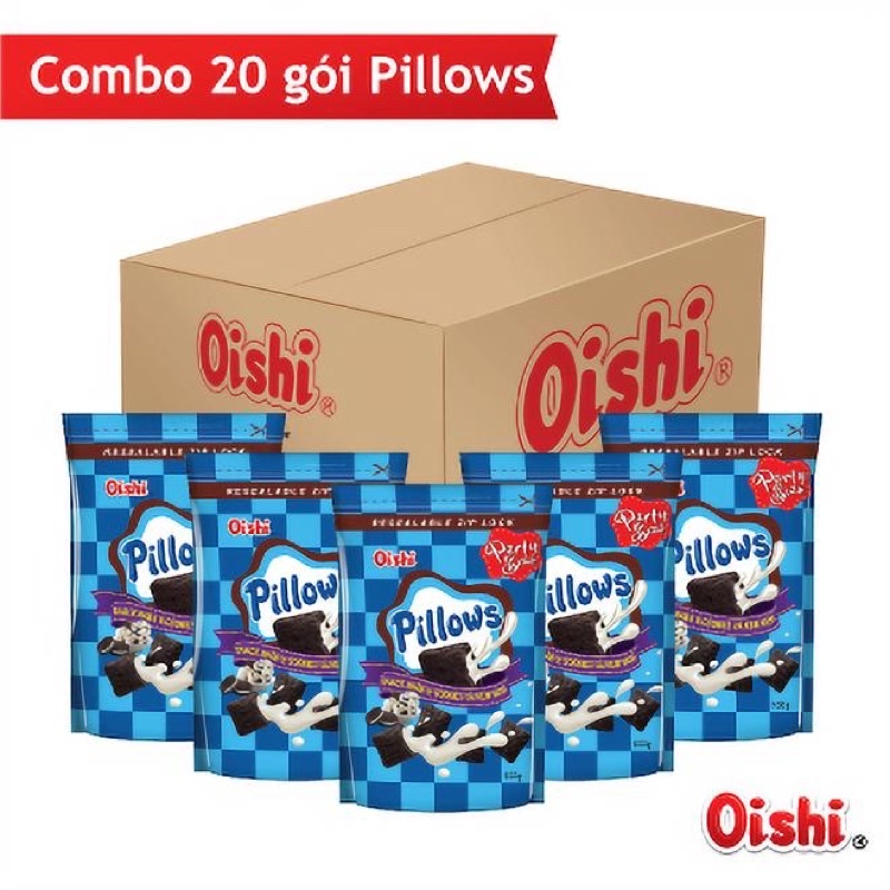 Thùng 20 gói Oishi Snack Pillows (95g) đủ vị