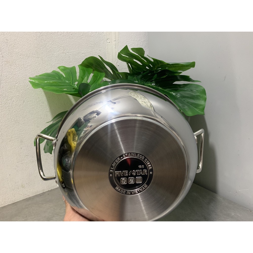NỒI KHO CÁ CHỐNG DÍNH, ĐÁY TỪ 3 LỚP 20CM FIVESTAR-Không kén bếp