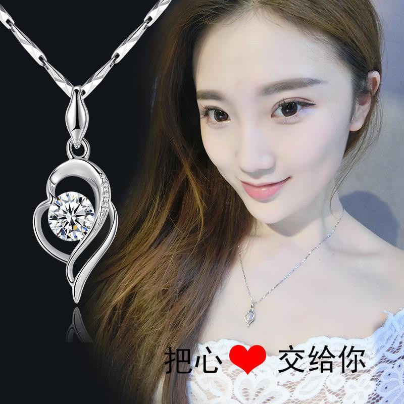 vòng cổ Bạc Sterling Mặt Cỏ Bốn Lá Phong Cách Hàn Quốc Thời Trang Cho Nữ