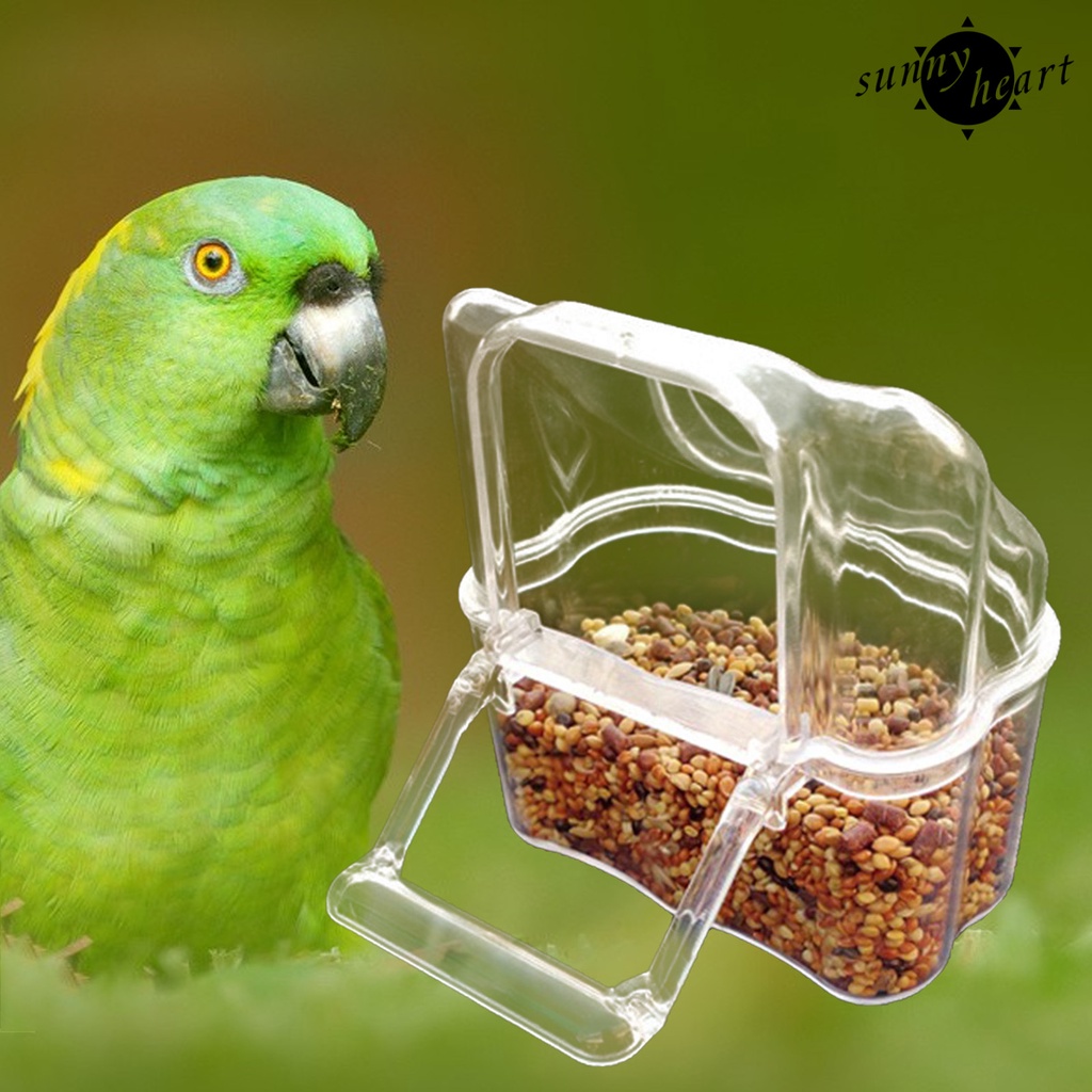 Set 2 Bát Đựng Nước Uống Trong Suốt Dành Cho Chim Vẹt