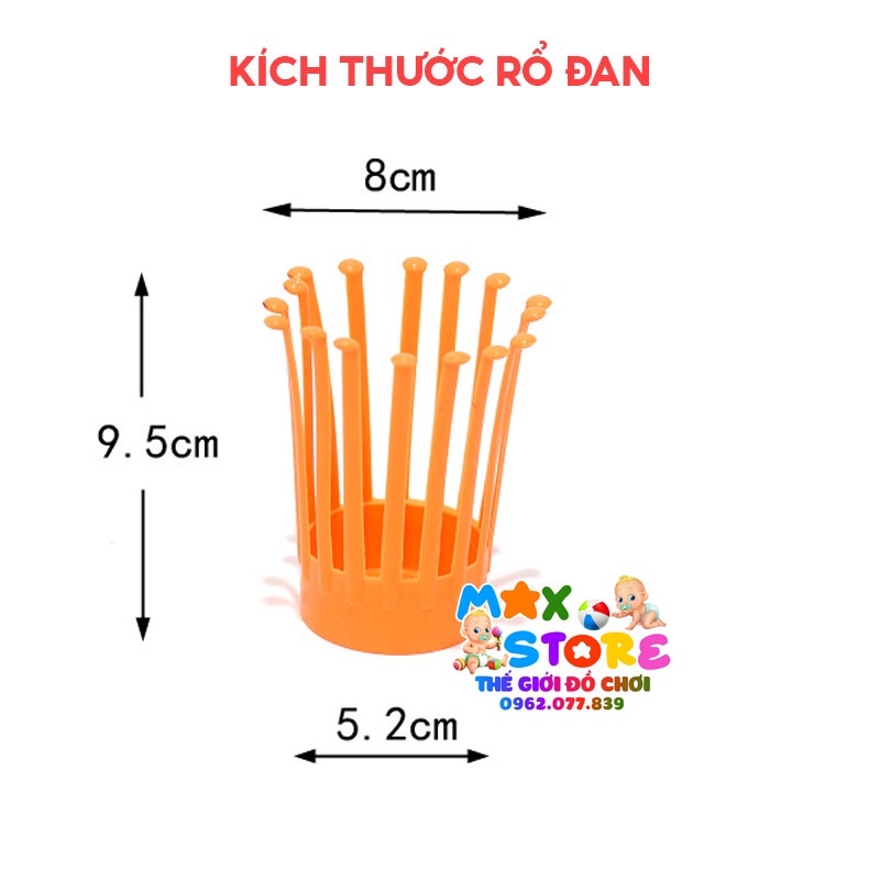 Bộ Đồ Chơi Rèn Luyện Kỹ Năng Đan Rổ - Bộ 8 Rổ Nhựa Kèm 32 Dây Đan