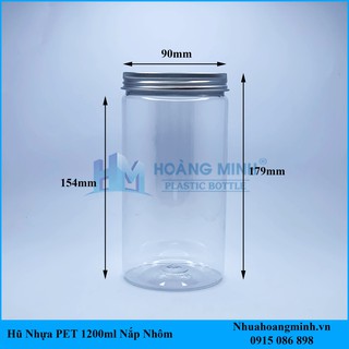Combo 10 Hũ Nhựa PET 1200ml Nắp Nhôm Giá (Sỉ) Xuất Xưởng 0989 790 396