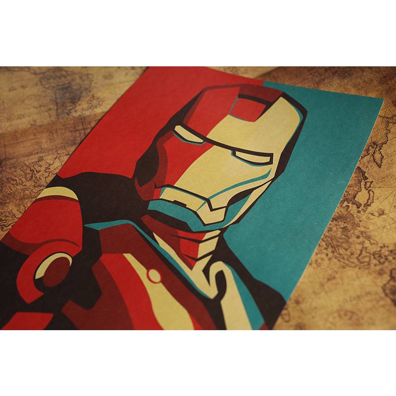 Marvel Áp Phích Dán Tường Trang Trí Nội Thất Hình Iron Man 50.5x35cm