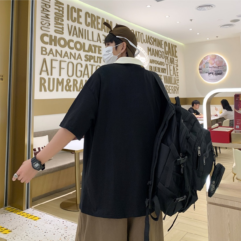 áo polo unisex thời trang áo thun nam có cổ bông tiếng Nhật áo phông nam from rộng  áo thun có cổ nữ phong cách Hàn Quốc áo thun thể thao nam