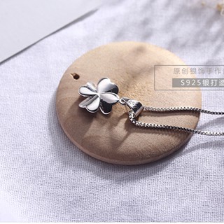 Dây chuyền bạc mặt cỏ 4 lá may mắn