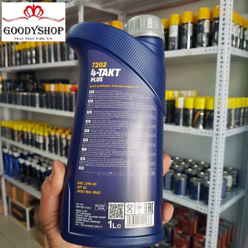 DẦU NHỚT CHO TAY GA VÀ XE SỐ MANNOL 7202- 4 TAKT PLUS SAE 10w40 API SL GOODYSHOP